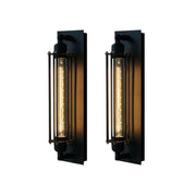 lampes murales industrielles vintage noires ampoules filaments apparents brut chambre couloir