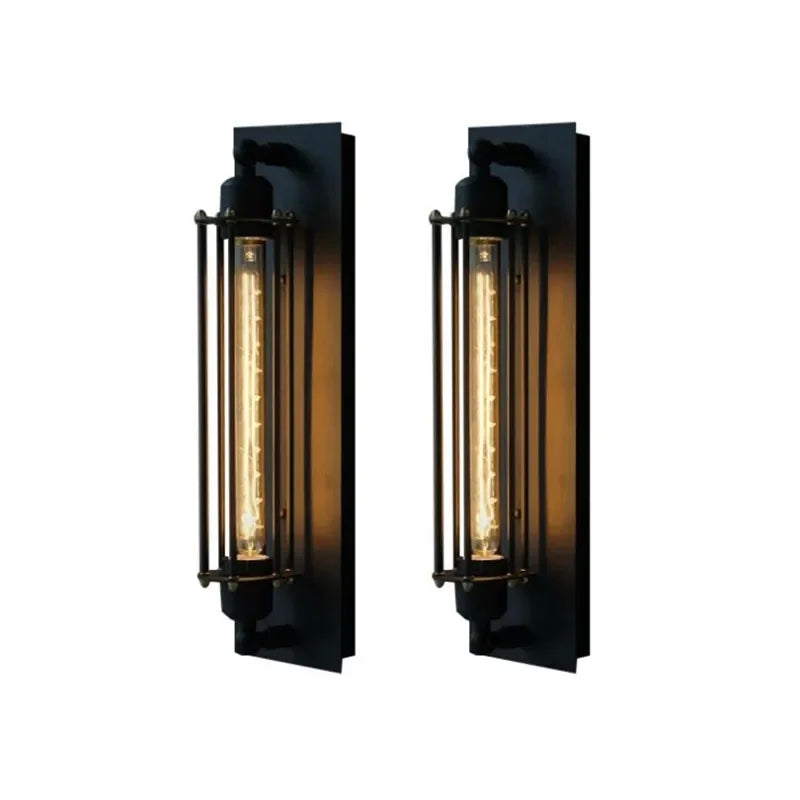 lampe murale industrielle noir mat éclairage led métal chambre salon decoration interieur