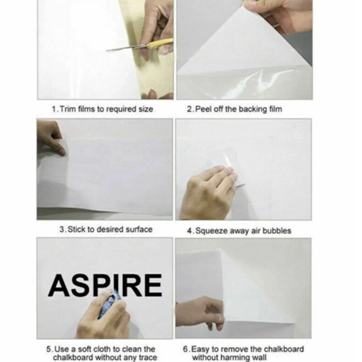 tableau blanc autocollant noir blanc motif tableaux notes pratique moderne adhésif crayon