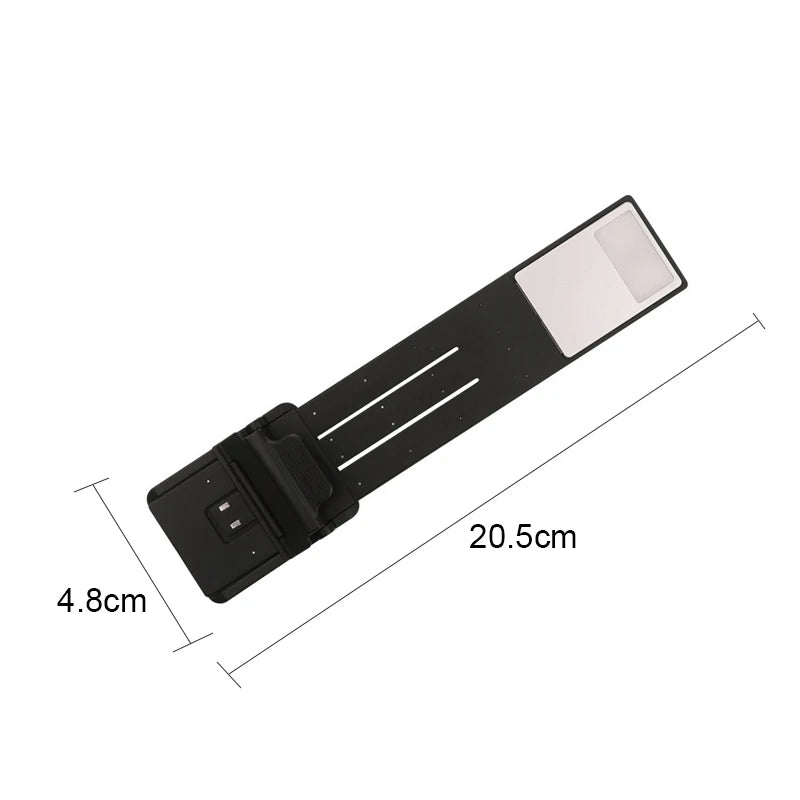 lampe lecture led rechargeable clip noir minimaliste protection yeux gradation luminosité