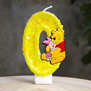 bougies chiffres winnie ourson piglet doré anniversaire enfant décorative festive themed birthday candles numbers