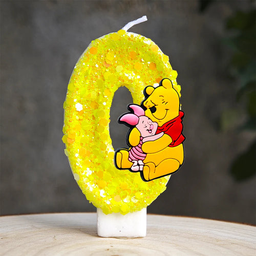 bougies chiffres winnie ourson piglet doré anniversaire enfant décorative festive themed birthday candles numbers