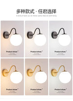 lampe murale moderne appliquée verre noir doré brillante chambre entrée fixée minimaliste lumière led