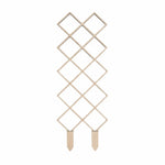treillis bois moderne géométrique carrés imbriqués opaque beige clair pot fleurs jardin fixe