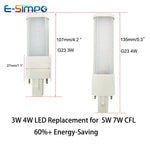 Ampoules LED 3W 4W 5W 7W Blanc Froid Opalescent G23 Moderne Fixation Adaptateurs