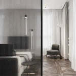rideau translucide moderne rayures verticales blanc isolation thermique uv protection DIY