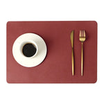 tapis table moderne couleur bleu rouge vert beige rose uni respectueux environnement 43x30cm