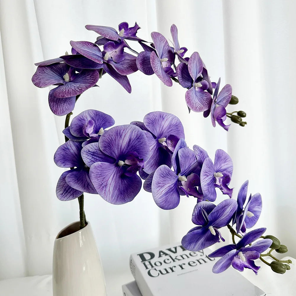 fleurs orchidées phalaenopsis artificielles 3d branches décoratives mariage fête maison bouquet fleurs réalistes