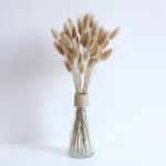 bouquet pampas séchés blanc rose bleu boho fluffly décoration maison anniversaire mariage party