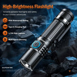 lampe torche led rechargeable usb 3000 lumens tactique camping chasse éclairage urgence