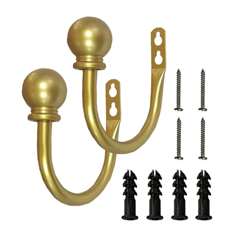 crochets rideau moderne fer doré brillants crochets vis supports murairesétalement: 14 mots comme demandé,