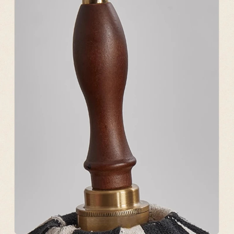 lampe suspendue vintage tissu rayures noire blanche dorée câble ajustable salon chambre