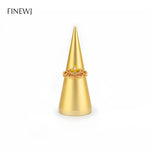 présentoir bijoux anneaux or noir argent métal moderne élégant support rangement durable conique fixe
