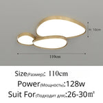 plafonnier led moderne bois grainé éclairage surface minimaliste chambre salon