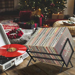 rangement vinyles support metal industriel moderne multi niveaux grande capacité chambre salon