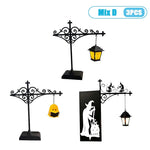 lampe murale vintage gothique motifs floraux fantôme livre noir écrou inclusion lanternes décoration