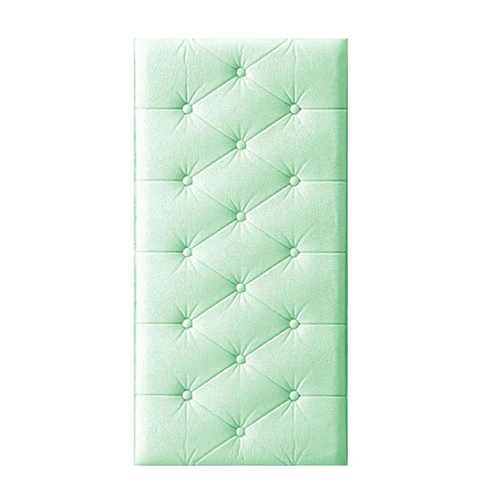 panneaux muraux décoratifs autocollants motif capitonné moderne marron blanc vert rose jaune bleu ciel
