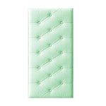 panneaux muraux décoratifs autocollants motif capitonné moderne marron blanc vert rose jaune bleu ciel
