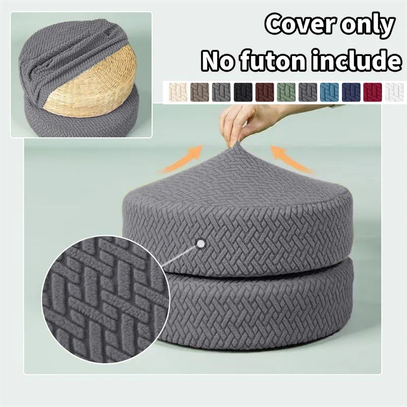 housse coussin ronde grise maille moderne canapé fauteuil salon decoration