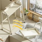 chariot rangement moderne tiroir roulettes porte serviettes porte verres porte bouteilles porte cuillères beige