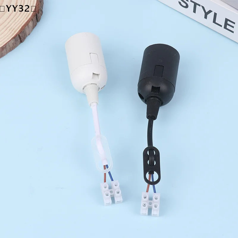connecteurs électriques e27 blanc noir moderne clips câble boutons fermeture rond lisses opaques