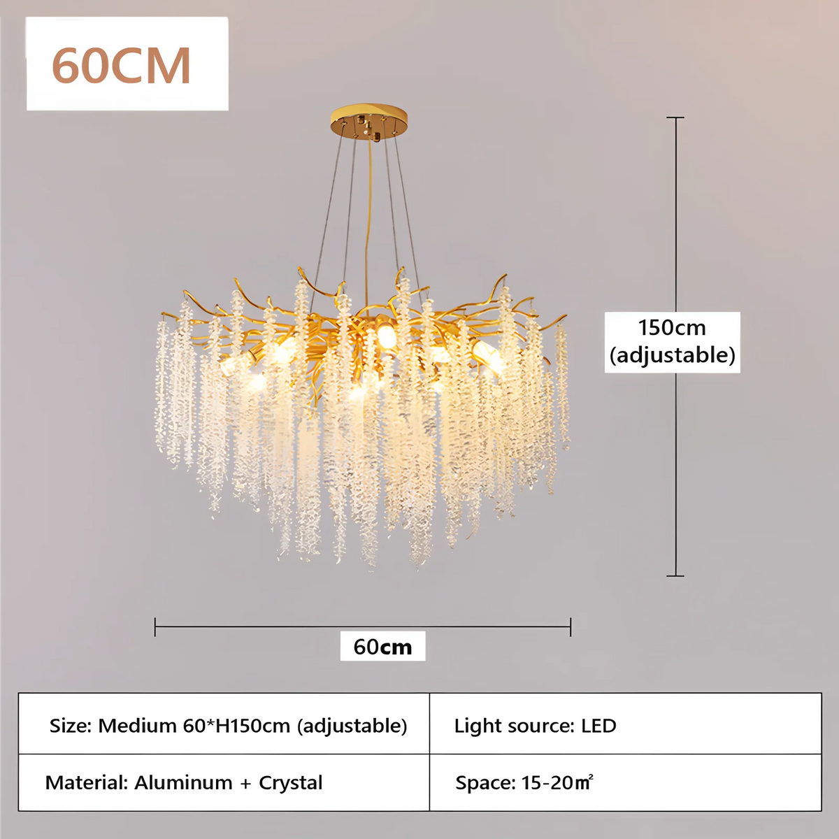 suspension lumineuse moderne dorée blanches translucides branches naturel salon chambre restaurant étude