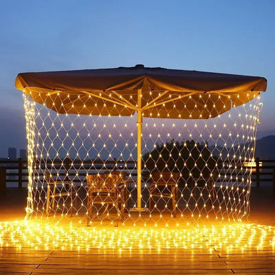 Guirlande lumineuse maille LED 3x2m 192 LED blanc chaud