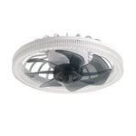 ventilateur lumière led blanc noir transparent moderne télécommande echangement couleur continu chambre couchette