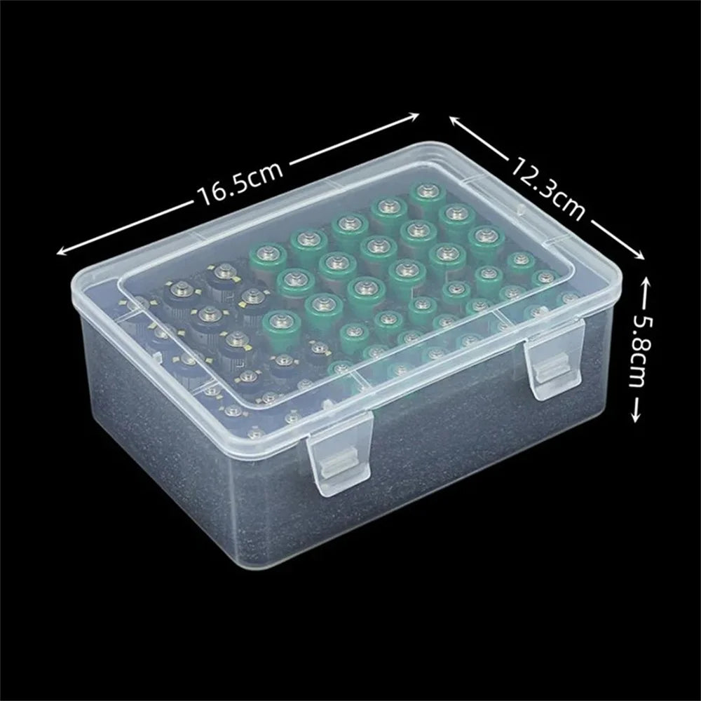 boîte rangement batteries aa aaa 24 30 emplacements mousse noire transparente pratique