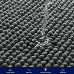 tapis bain moderne rouge gris boules relief salle bain antidérapant doux épais respectueux environnement