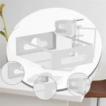organisateur sous table tiroir noir moderne plastique grille attache pince