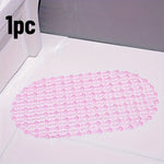 tapis bain antidérapant rose violet bleu transparent maillage billes moderne salle bain sécurité durable