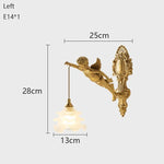 applique murale classique ange cristal doré éclairage led cuisine salle manger fixée mur