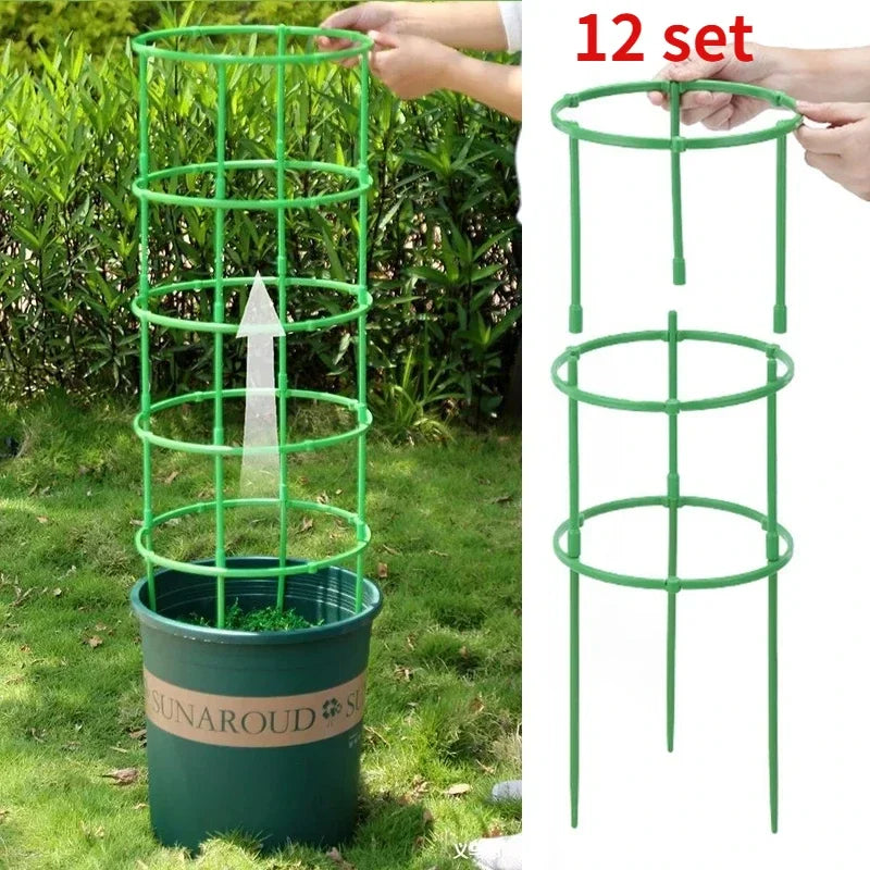 Support plante vert rond lisse moderne connecteurs plantes grimpantes 12pcs