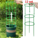 Support plante vert rond lisse moderne connecteurs plantes grimpantes 12pcs