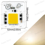 ampoule led cob 50w 3000k 4000k 6500k blanc orange jaune vert bleu rouge circuits