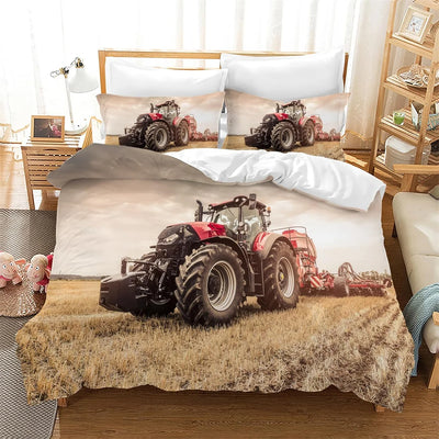 Housse de couette tracteur imprimé 3D pour enfant