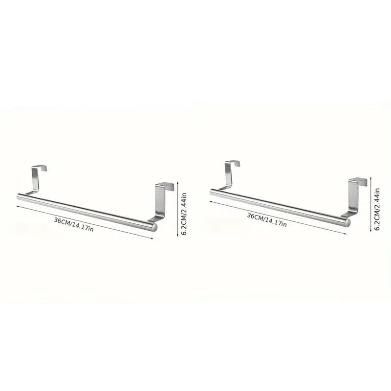 porte serviettes mural adhésif acier inoxydable simple barre moderne argente chromé sans perçage