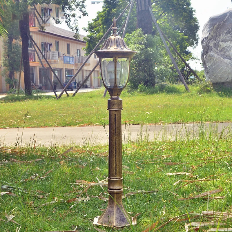 lampe sol led ip65 noir bronze texture métallique classique flux lumineux faible autonome