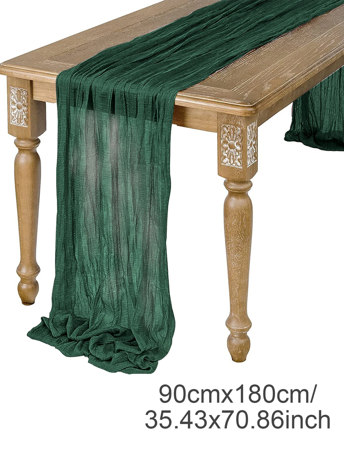 nappe table plissée rustique élégante couleur beige verteOpaque polyester maison festive mariage noël