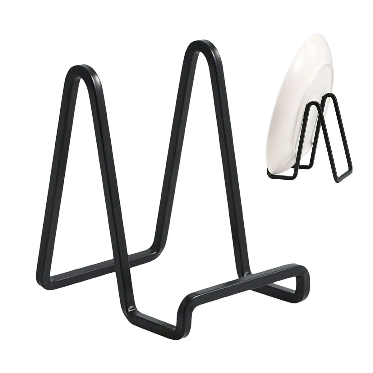 support photo assiette noir minimaliste moderne triangulaire salon rangement storage