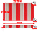 bannière d'étendage rayée moderne imperméable protection balcon jardin bleu marine rouge vert