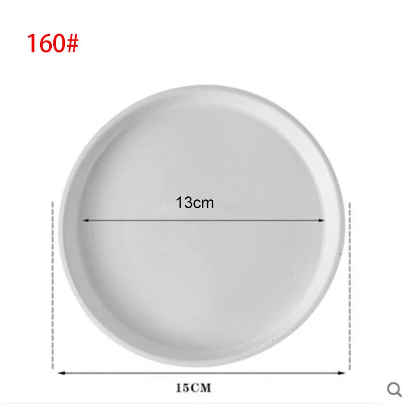 assiettes rondes plastique blanc rougebrun modernes plateformes plante concentriques 120 140 160 180