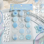 timbres adhésifs décoratifs fleurs papillons rose bleu clair blanc translucides romantiques adhésifs enveloppes fêtes