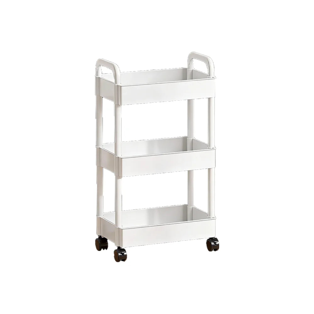 chariot roulette rangement acier inoxydable noir paniers modernes utilisation multiple domestique roulettes poignées