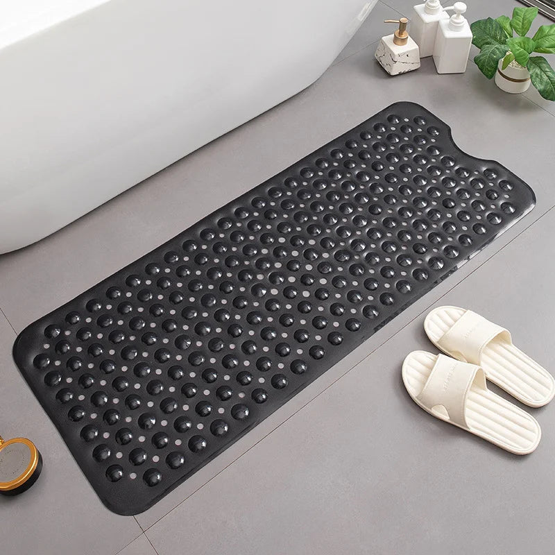 tapis bain moderne bleu translucide bulles massage adhésif antidérapant efficace