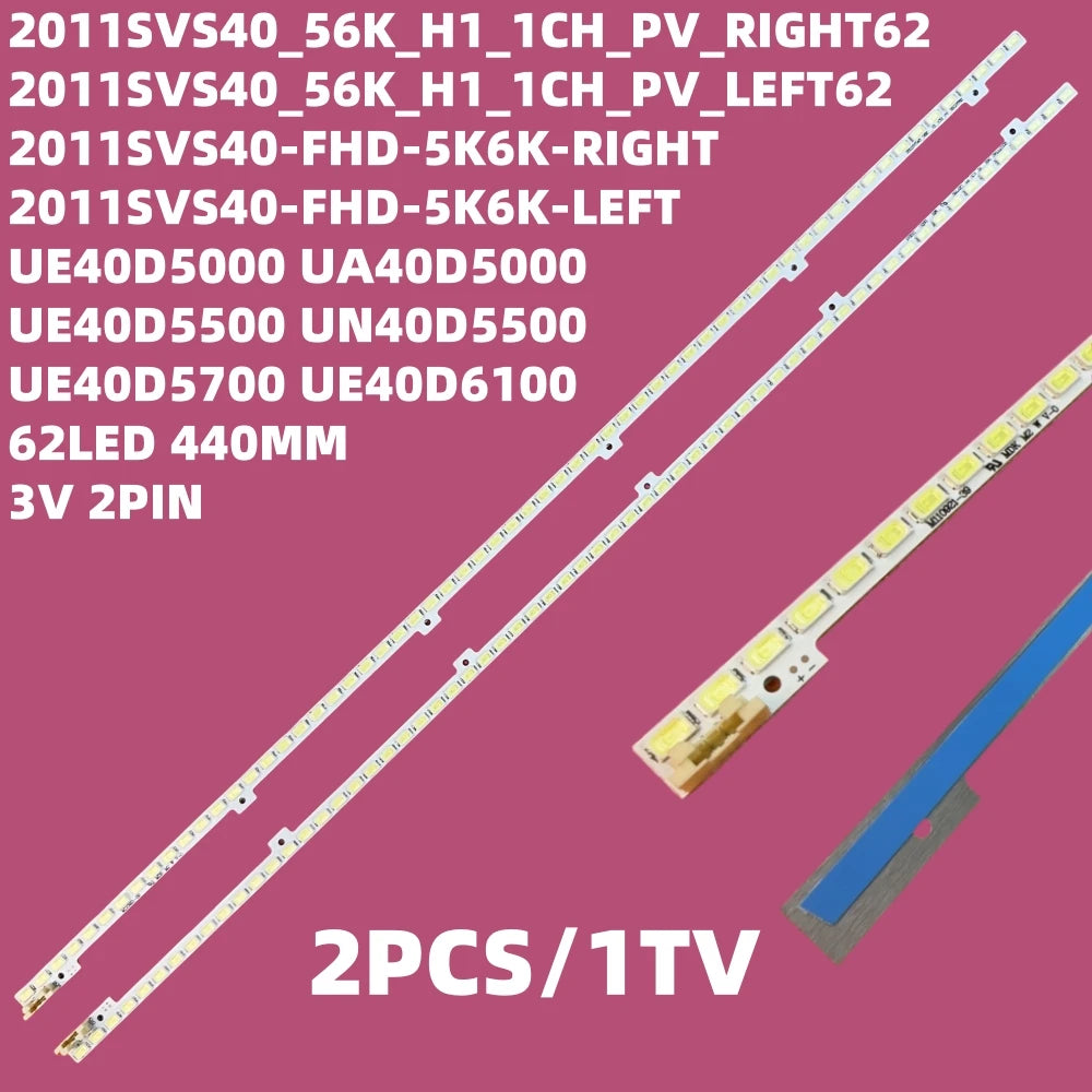 bande led blanc moderne 62 diodes 110 240v adaptateur 3v 2w aluminium 440mm tv