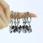 clips porte clés anneaux argentés clips métal inoxydable moderne accessoire ouverture fixations 10pcs