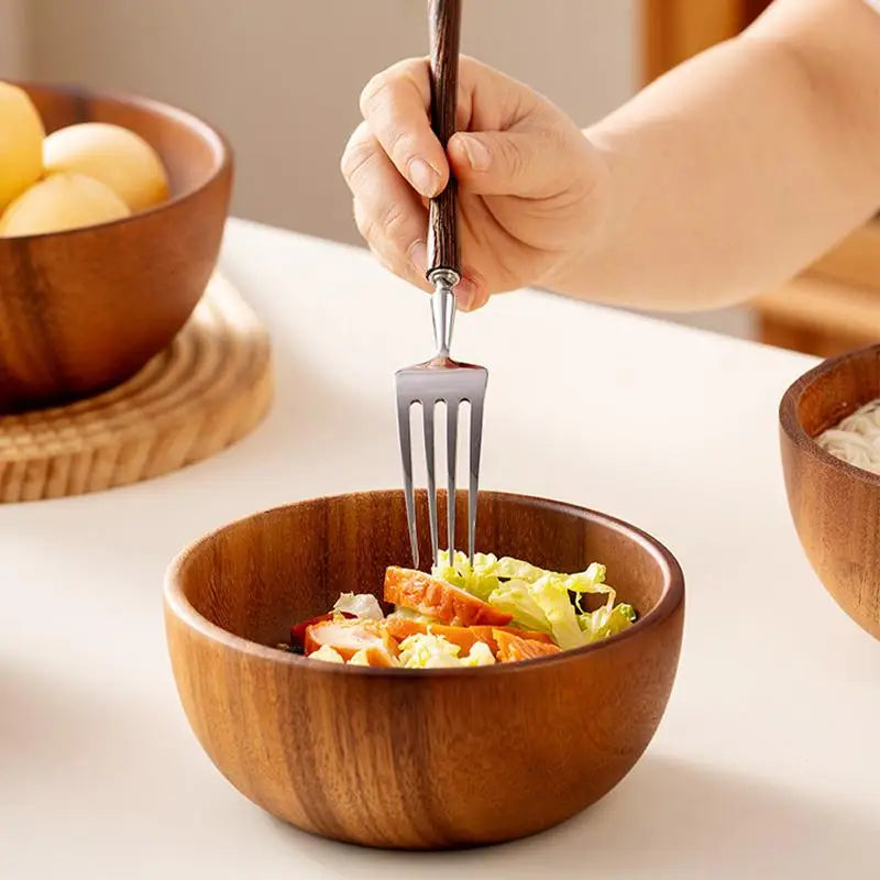 bol bois marron rayures naturelles traditionnel sans fixation durable cuisine