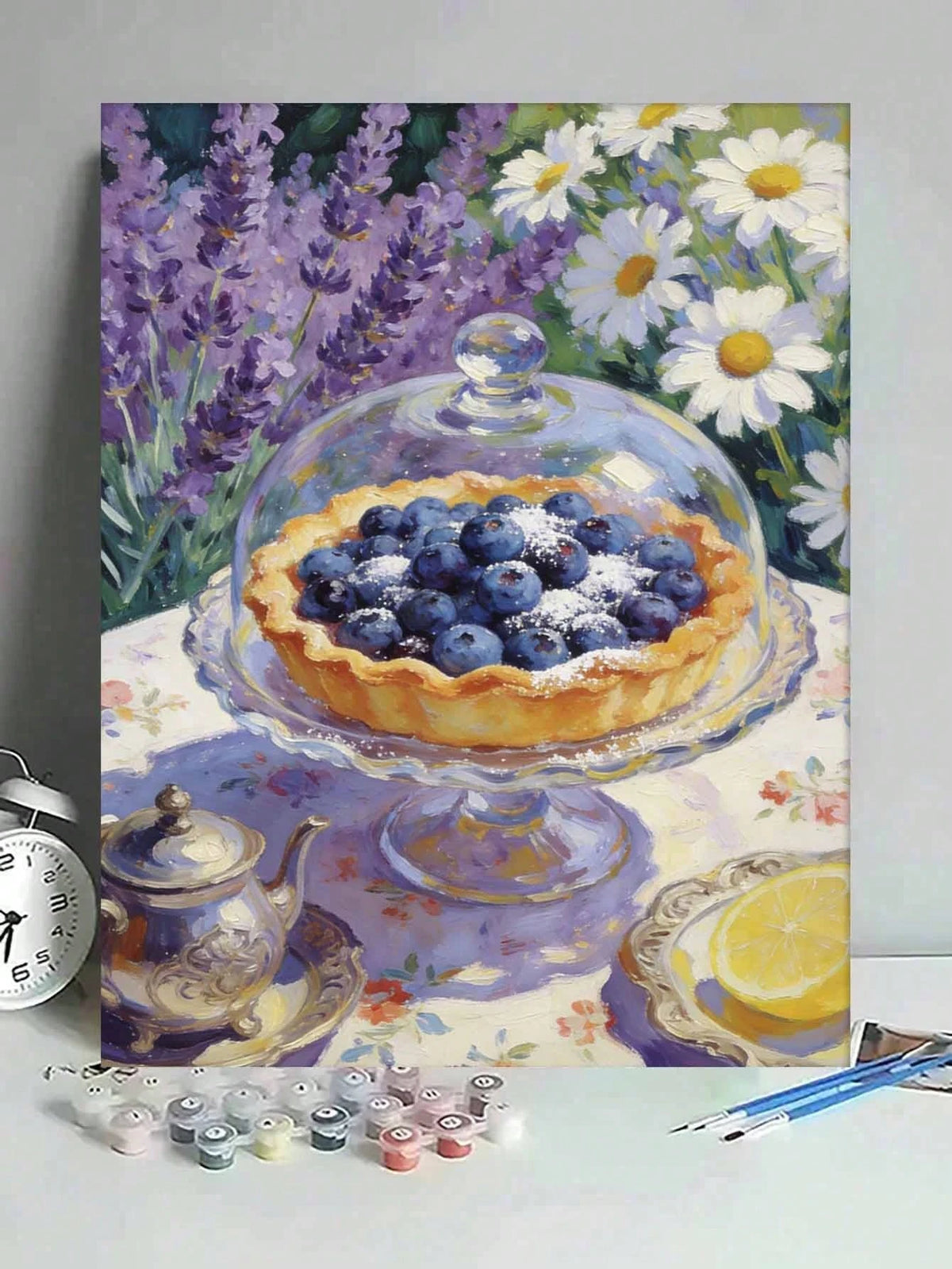 kit peinture numéros fleurs vases tableau artistique adultes enfants loisirs créatifs diy